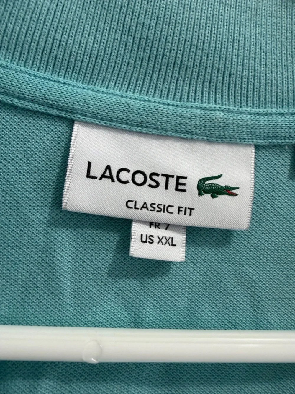 Lacoste Men's Aqua Blue Short Sleeve Polo
